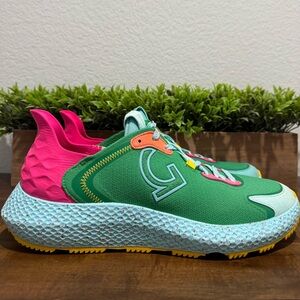 G/Fore MG4X2 Cross Trainer Golf Shoe Green Pink Knit G4MF22EF40 CLV Mens Size 12